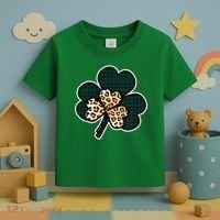 Leopard Shamrocks Clover Toddler T-Shirt thumb 3