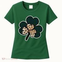 Leopard Shamrocks Clover Women's T-Shirt thumb 0
