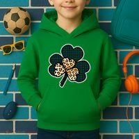 Leopard Shamrocks Clover Kids Hoodie thumb 2