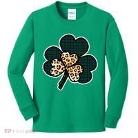 Leopard Shamrocks Clover Kids Long Sleeve Shirt thumb 0