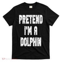Lazy Easy Pretend I'm Dolphin Party Halloween Costume Simple T-Shirt thumb 0
