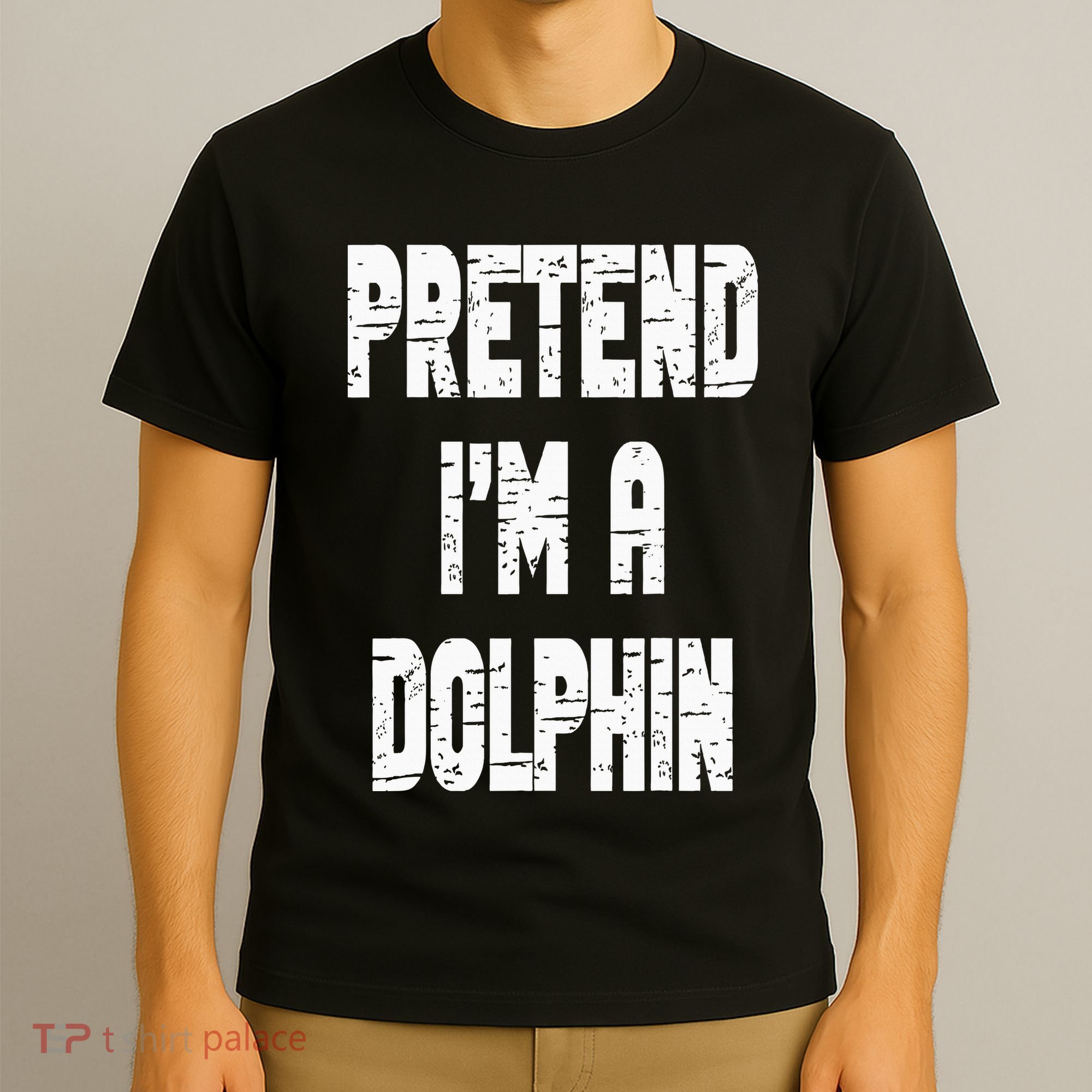 Lazy Easy Pretend I'm Dolphin Party Halloween Costume Simple T-Shirt