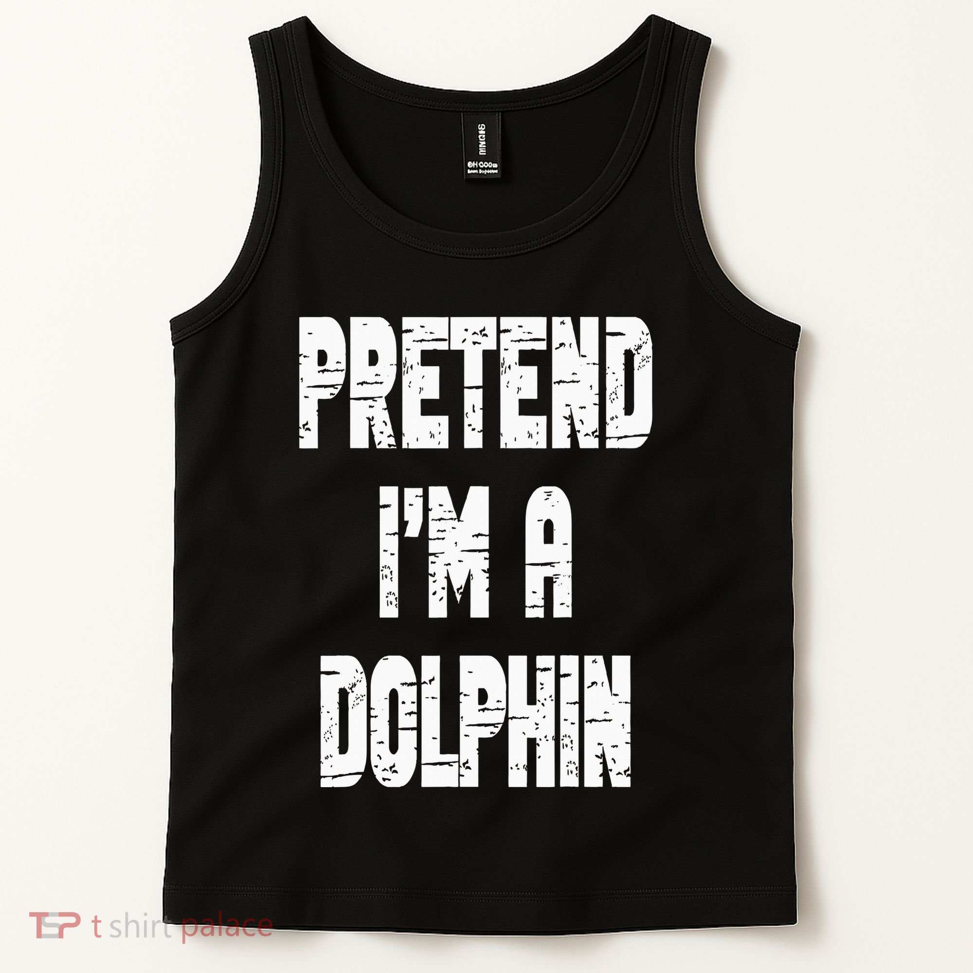Lazy Easy Pretend I'm Dolphin Party Halloween Costume Simple Tank Top