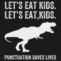 LetS Eat Punctuation Saves Lives Grammar Funny Dino Women's Hoodie thumb 2