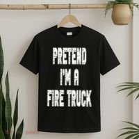 Lazy Easy Pretend I'm A Fire Truck Party Halloween Costume T-Shirt thumb 2