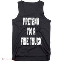 Lazy Easy Pretend I'm A Fire Truck Party Halloween Costume Tank Top thumb 0