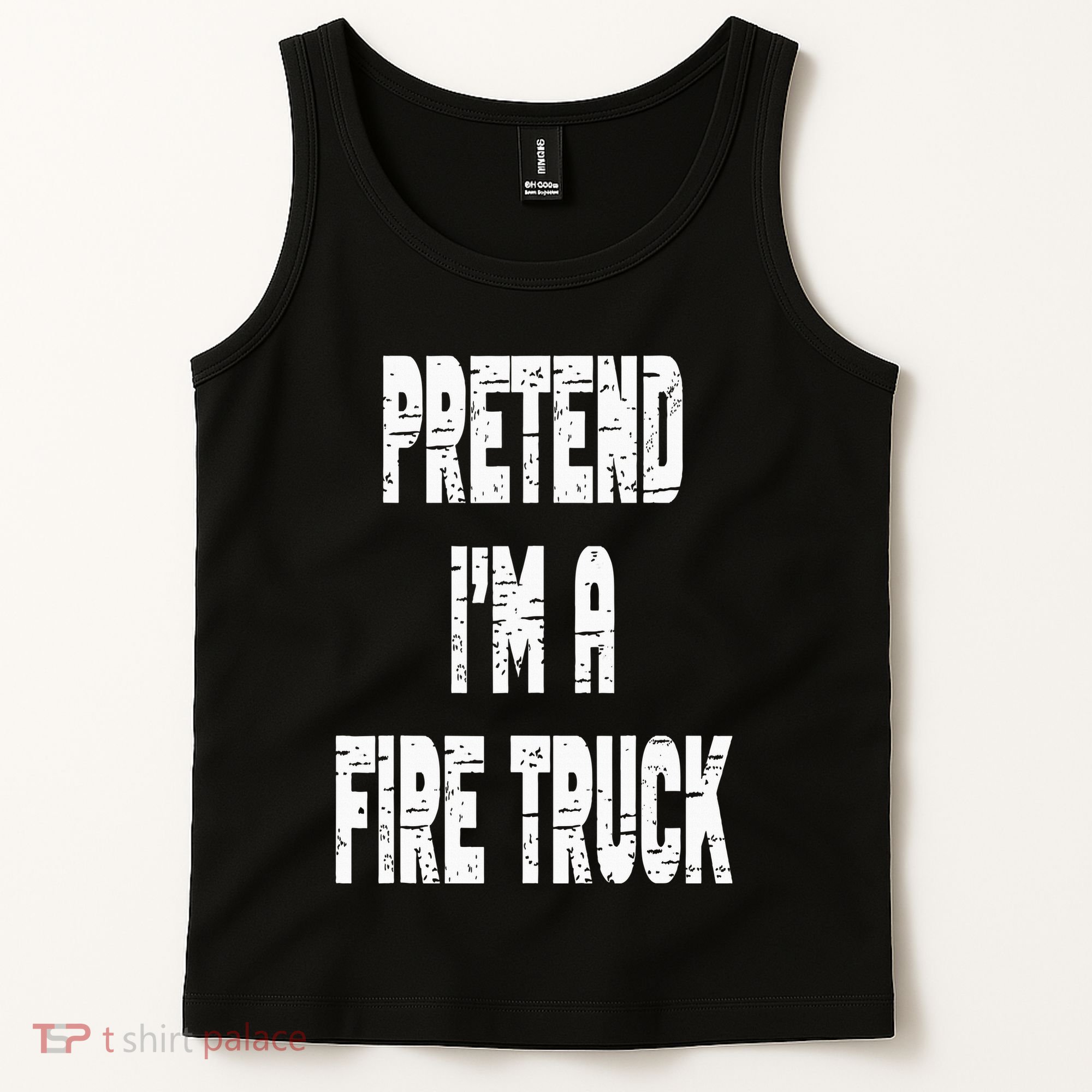 Lazy Easy Pretend I'm A Fire Truck Party Halloween Costume Tank Top