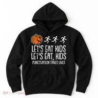 Lets Eat Punctuation Saves Lives Lazy Halloween Costume Hoodie thumb 0