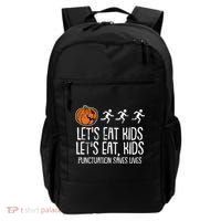 Lets Eat Punctuation Saves Lives Lazy Halloween Costume Backpack thumb 0