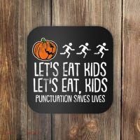 Lets Eat Punctuation Saves Lives Lazy Halloween Costume Coaster thumb 0