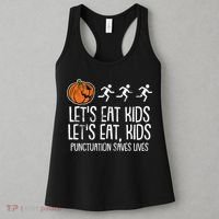 Lets Eat Punctuation Saves Lives Lazy Halloween Costume Women's Tank Top thumb 3
