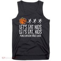 Lets Eat Punctuation Saves Lives Lazy Halloween Costume Tank Top thumb 0
