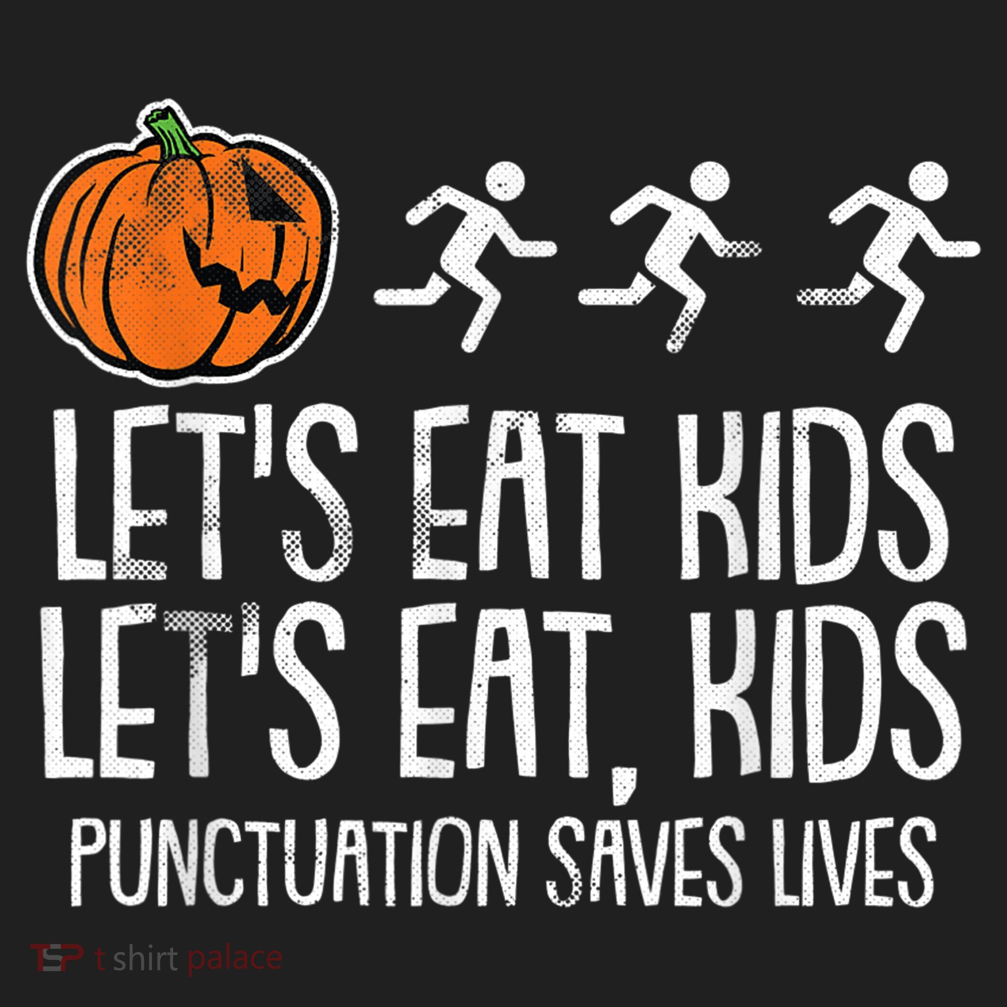 Lets Eat Punctuation Saves Lives Lazy Halloween Costume Golf Towel