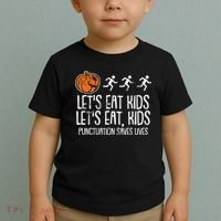 Lets Eat Punctuation Saves Lives Lazy Halloween Costume Toddler T-Shirt thumb 2