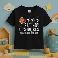 Lets Eat Punctuation Saves Lives Lazy Halloween Costume Toddler T-Shirt thumb 3