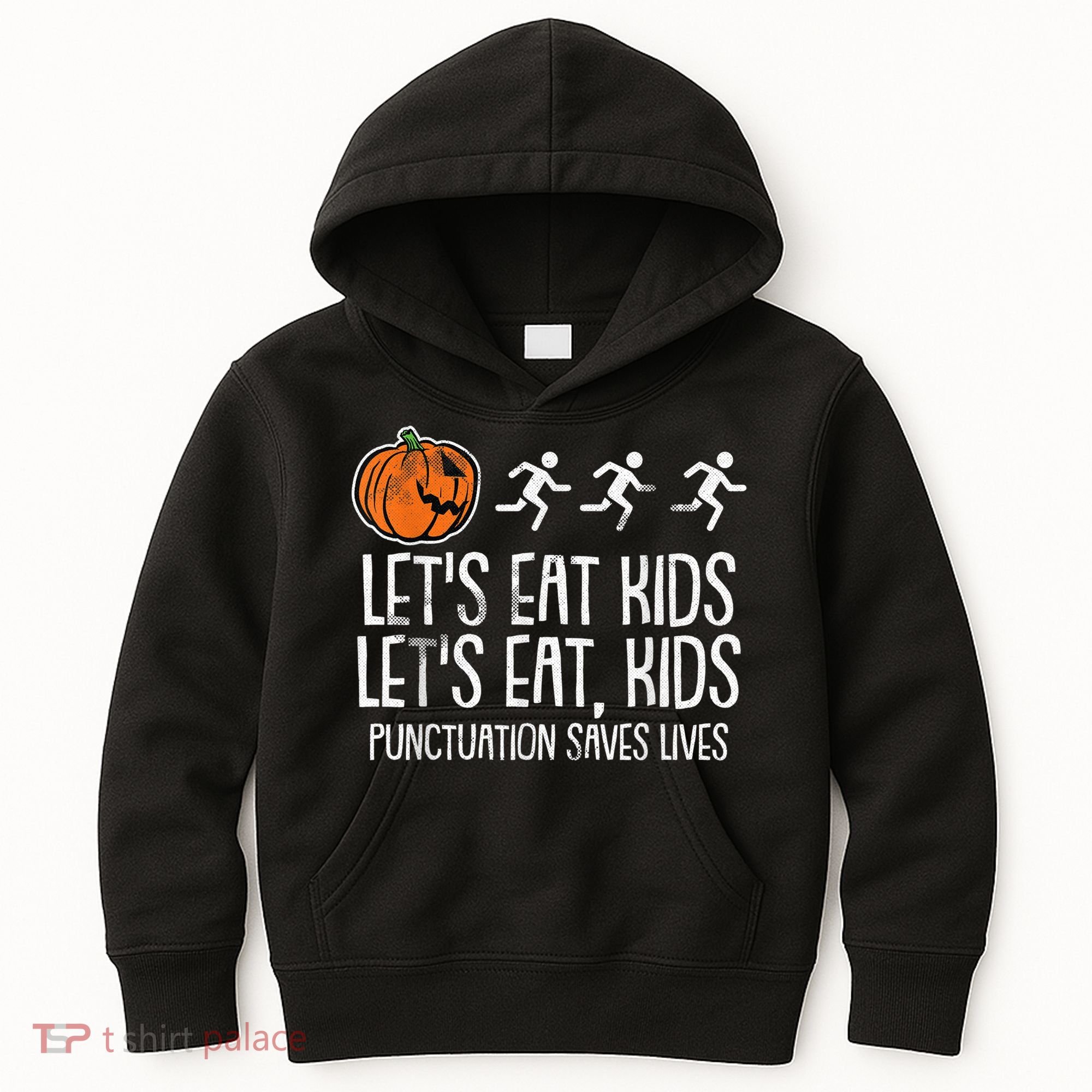 Lets Eat Punctuation Saves Lives Lazy Halloween Costume Kids Hoodie