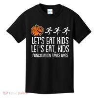 Lets Eat Punctuation Saves Lives Lazy Halloween Costume Kids T-Shirt thumb 0