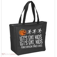 Lets Eat Punctuation Saves Lives Lazy Halloween Costume Tote Bag thumb 2