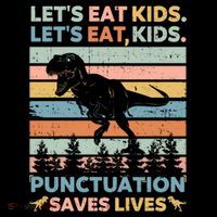 LetS Eat Punctuation Saves Lives Funny Grammar Dino Gift Coffee Mug thumb 5