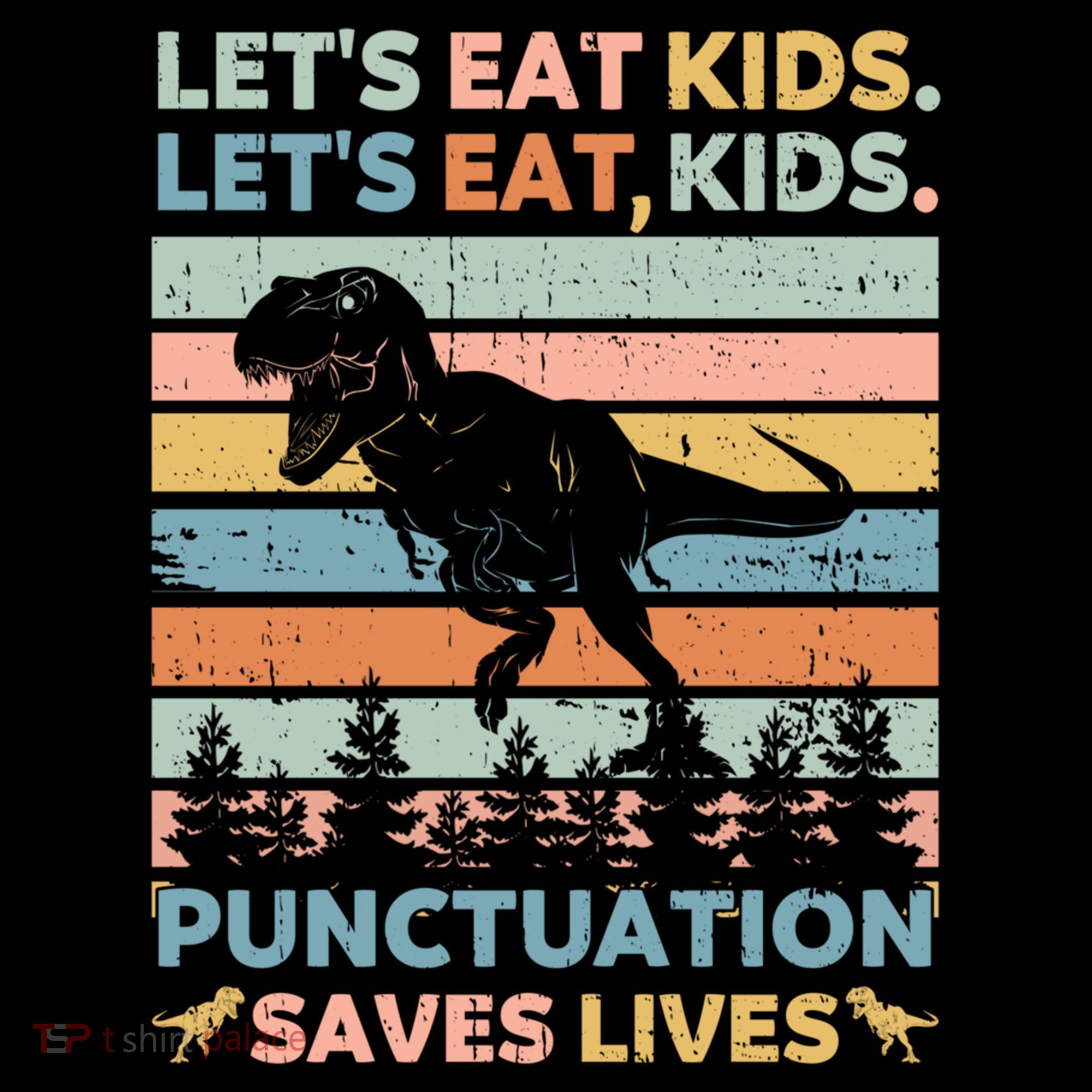 LetS Eat Punctuation Saves Lives Funny Grammar Dino Gift Coffee Mug