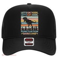 LetS Eat Punctuation Saves Lives Funny Grammar Dino Gift Hat thumb 0