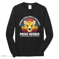 Leopards Eating People’S Face Party Proud Member Funny Meme Long Sleeve Shirt thumb 0