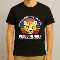 Leopards Eating People’S Face Party Proud Member Funny Meme T-Shirt thumb 3