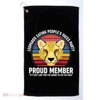 Leopards Eating People’S Face Party Proud Member Funny Meme Golf Towel thumb 0