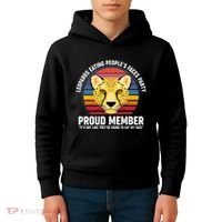Leopards Eating People’S Face Party Proud Member Funny Meme Kids Hoodie thumb 4