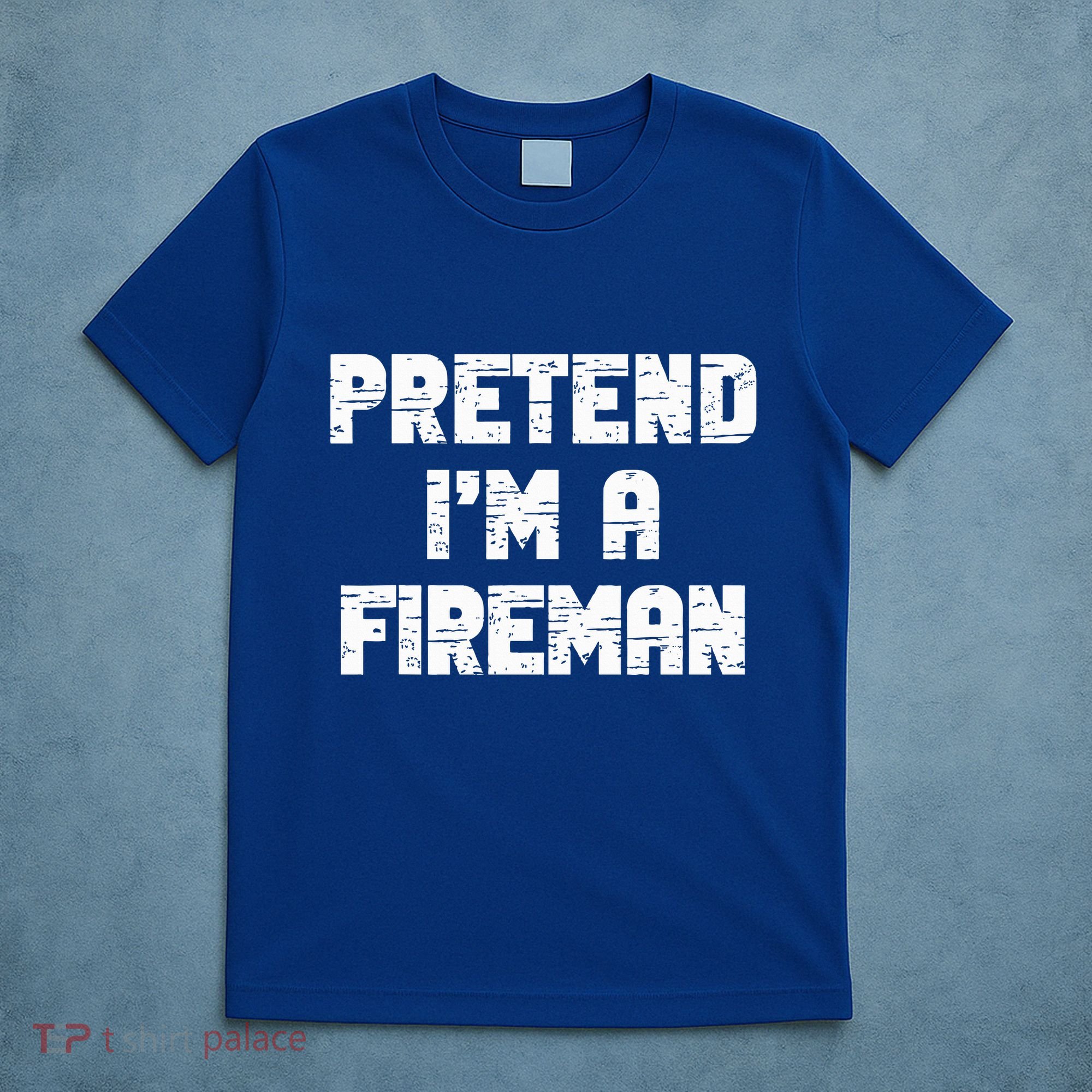 Lazy Easy Pretend I'm Fireman Party Halloween Costume Simple T-Shirt