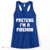 Lazy Easy Pretend I'm Fireman Party Halloween Costume Simple Women's Tank Top thumb 0