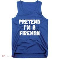 Lazy Easy Pretend I'm Fireman Party Halloween Costume Simple Tank Top thumb 0