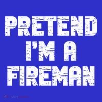 Lazy Easy Pretend I'm Fireman Party Halloween Costume Simple Women's T-Shirt thumb 6