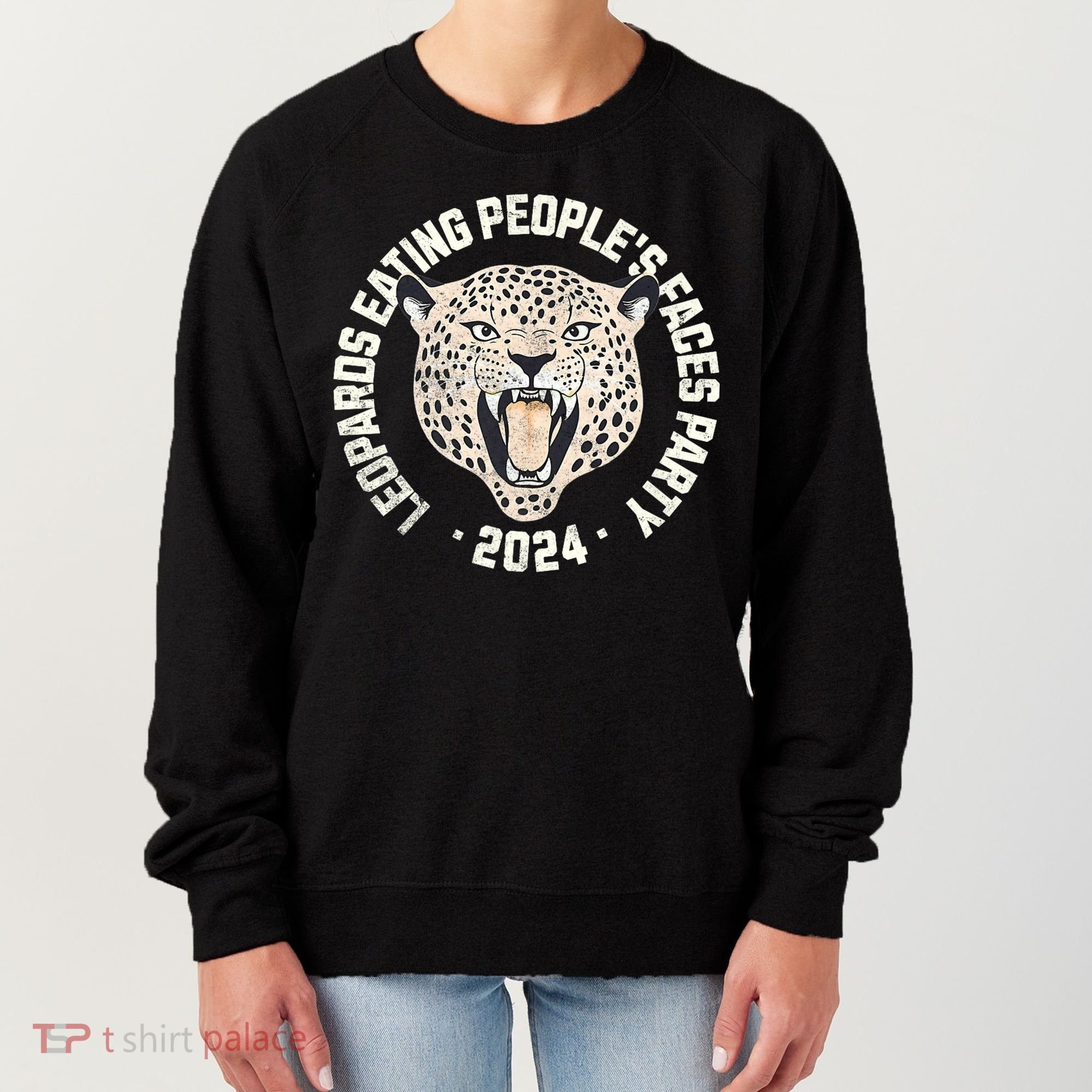 Leopards Eating PeopleS Faces Party Women's Sweatshirt