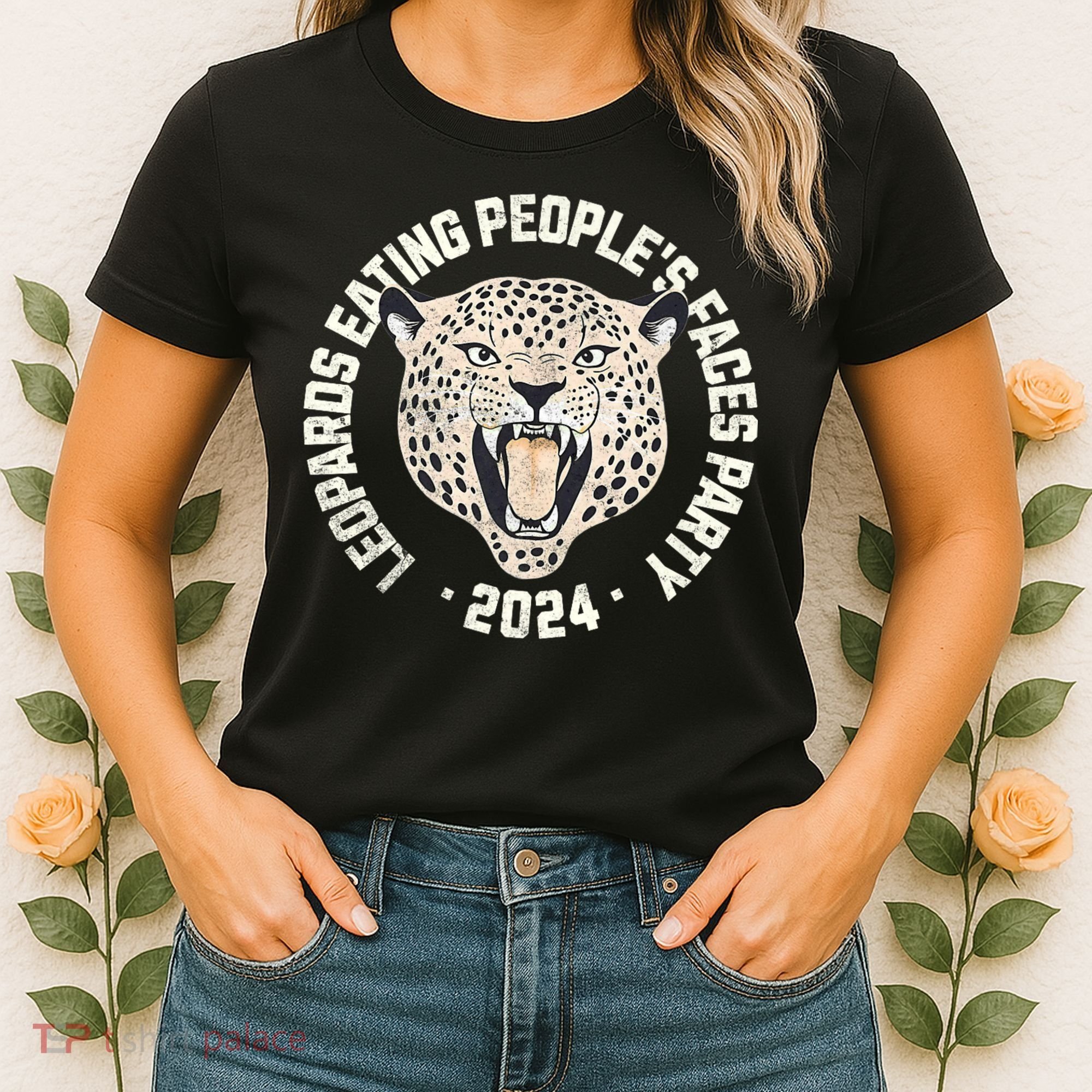 Leopards Eating PeopleS Faces Party Women's T-Shirt