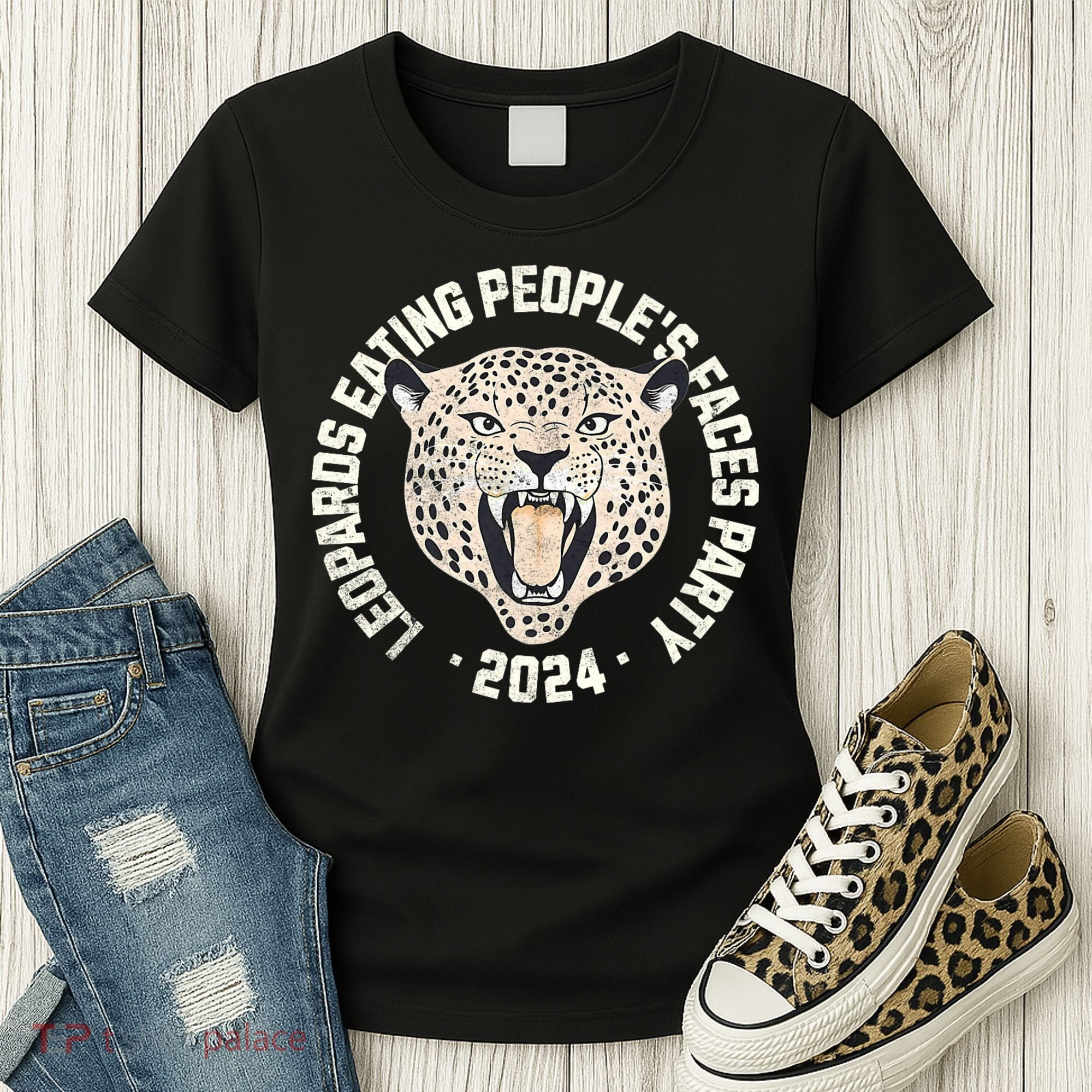 Leopards Eating PeopleS Faces Party Women's T-Shirt