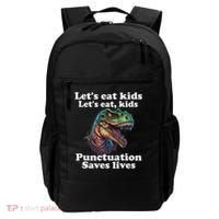Let’s Eat Punctuation Saves Lives Grammar School Funny Backpack thumb 0
