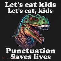 Let’s Eat Punctuation Saves Lives Grammar School Funny Women's Hoodie thumb 2