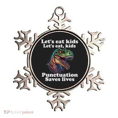 Let’s Eat Punctuation Saves Lives Grammar School Funny Ornament