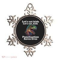 Let’s Eat Punctuation Saves Lives Grammar School Funny Ornament thumb 0