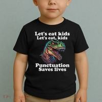 Let’s Eat Punctuation Saves Lives Grammar School Funny Toddler T-Shirt thumb 2
