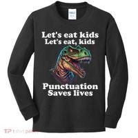 Let’s Eat Punctuation Saves Lives Grammar School Funny Kids Long Sleeve Shirt thumb 0