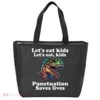 Let’s Eat Punctuation Saves Lives Grammar School Funny Tote Bag thumb 0