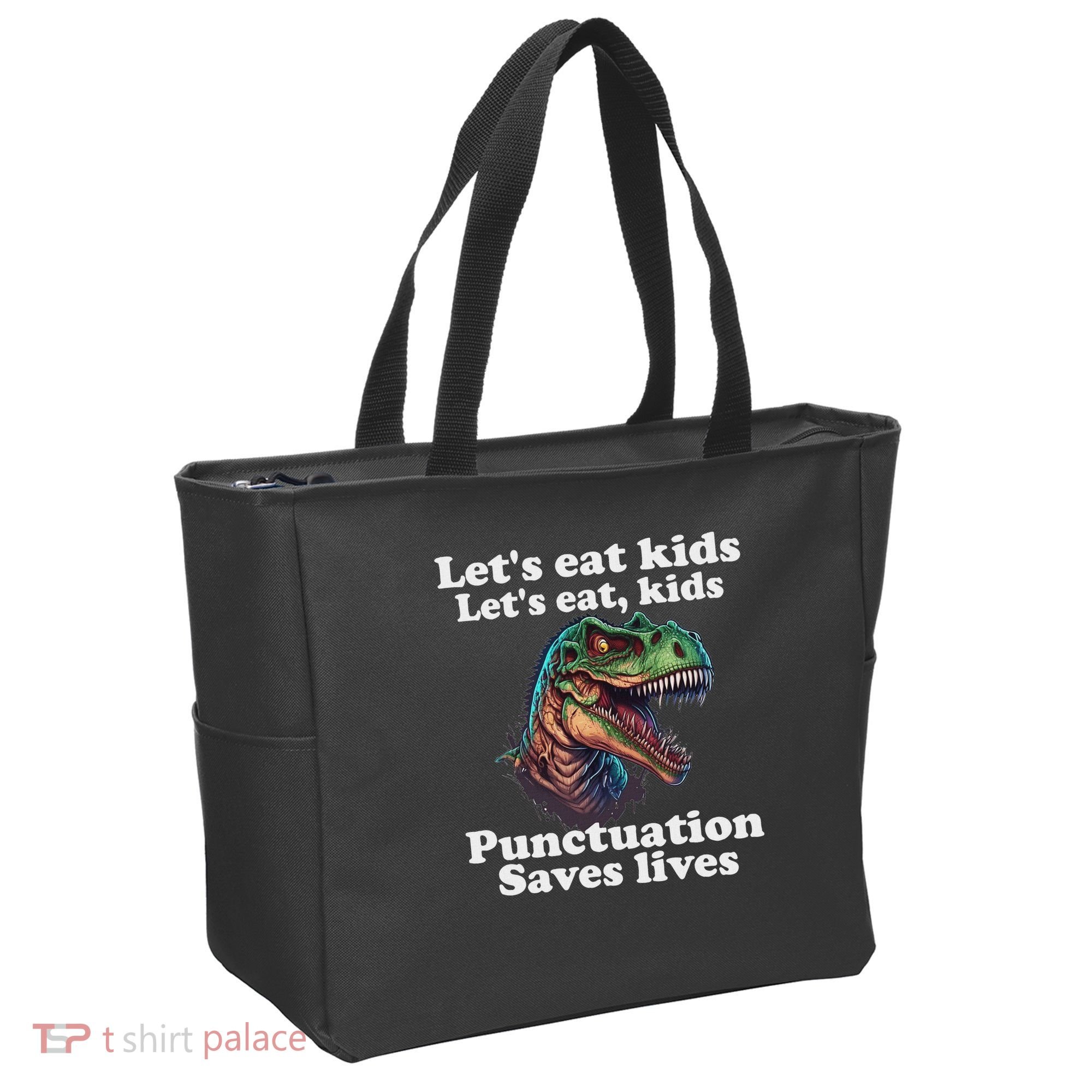 Let’s Eat Punctuation Saves Lives Grammar School Funny Tote Bag
