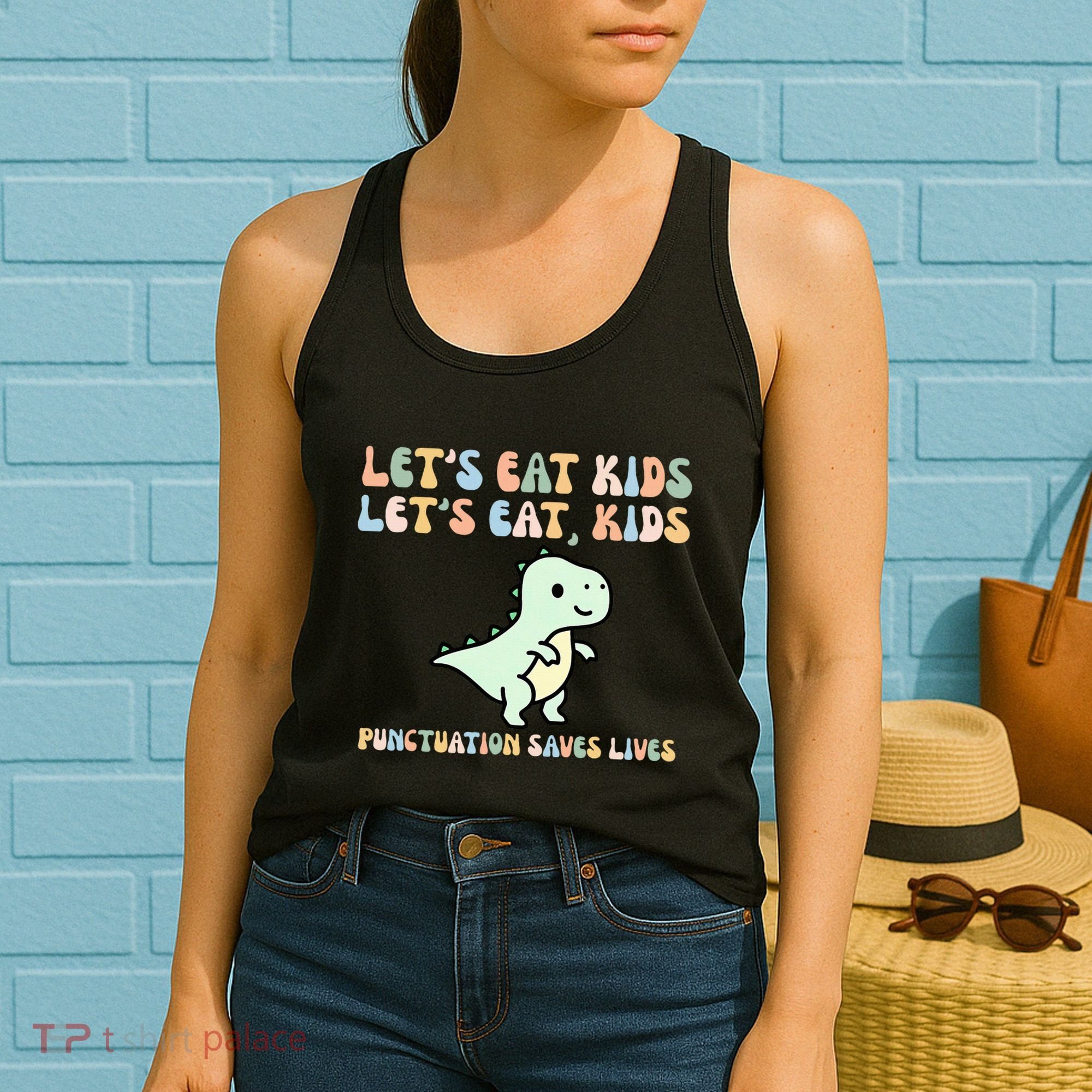 Lets Eat Punctuation Saves Live Women's Tank Top