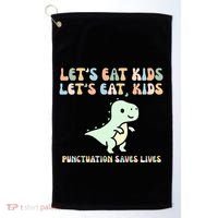 Lets Eat Punctuation Saves Live Golf Towel thumb 0