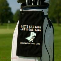 Lets Eat Punctuation Saves Live Golf Towel thumb 2