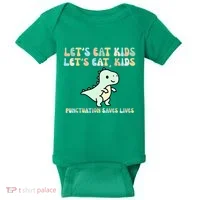 Lets Eat Punctuation Saves Live Baby Bodysuit thumb 0