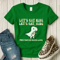 Lets Eat Punctuation Saves Live Women's T-Shirt thumb 3