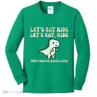 Lets Eat Punctuation Saves Live Kids Long Sleeve Shirt thumb 0